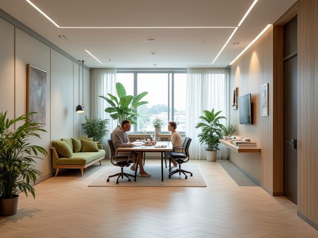 Intérieur moderne du bureau Design Spaces à Lyon